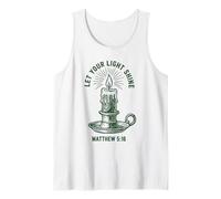 Let Your Light Shine Matthew Christian Faith Candle Tank Top