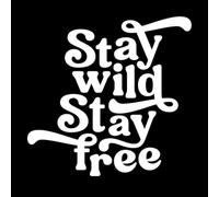 let Your Spirit soar with This Vintage Style Featuring The Inspiring Quote Stay Wild Stay Mural and Wall Vinyl Decal 42x43.2cm Do not Damage The Wall Surface White