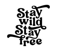 let Your Spirit soar with This Vintage Style Featuring The Inspiring Quote Stay Wild Stay Mural and Wall Vinyl Decal 67.2x69.1cm It Won't Fall Off Black