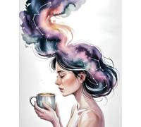 Let Your Worries Become Constellations: A 180-Page Dotted Grid Notebook for Mindfulness and Reflection: Beautiful 7.5 x 9.25" Watercolor Journal for ... Practice Self-Care, and Find Your Inner Peace