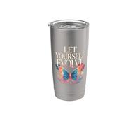 Let Yourself Evolve Butterfly Motivational Quote Stainless Steel Insulated Tumbler