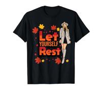 Let Yourself Rest. Happy Autumn Ya'll. Women luv Fall Coats. Value Graphic T-Shirt, Men, Black, S