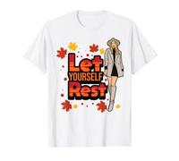 Let Yourself Rest. Happy Autumn Ya'll. Women luv Fall Coats. Value Graphic T-Shirt, Men, White, S