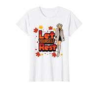 Let Yourself Rest. Happy Autumn Ya'll. Women luv Fall Coats. Value Graphic T-Shirt, Women, White, S