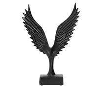 LetCart Angel Wing Resin Craftwork Sculpture Desktop Ornament Abstract Eagle Home Office Decor Handmade Resin Artwork for Living Room Study 12.8 x 9.1 Inch (BS086 Black)