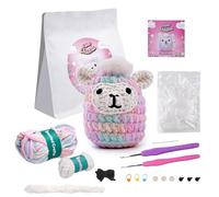 LetCart Beginner Llama Crochet Kit, Complete Amigurumi Starter Set with Step-by-Step Video Tutorials, Gifts for New Crocheters