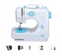 LetCart Electric Sewing Machine 12 Mini Household Double Thread Sewing Machine (Blue)