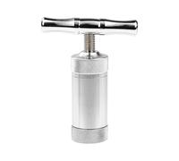LetCart Metal Pollen Press with Silver Gift Box, Portable T-Shaped Herb Press Tool for Tobacco Compress Coins, 2.5cm Cylinder Heavy-Duty Aluminum Alloy Presser (8.5cm Height)