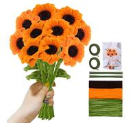 LetCartMaker 520 Pcs Pipe Cleaners Craft Set (Orange,Green,Brown), DIY Flower Making Supplies with Step-by-Step Video Tutorials, Wire Sculpture Kit for Home Decor, DIY Craft Projects
