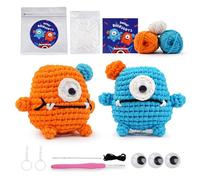 LetCartMaker Crochet Kit for Beginner, Blinksters Crochet Kit Crochet Starter Set with Step-by-Step Video Tutorials Birthday Holidays Gift for Kids Adults