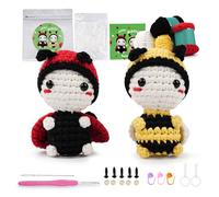 LetCartMaker Crochet Kit for Beginner, Momi Crochet Kit Crochet Starter Set with Step-by-Step Video Tutorials Birthday Holidays Gift for Kids Adults
