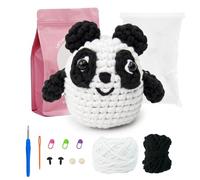 LetCartMaker Crochet Kit for Beginner, Panda Crochet Kit Crochet Starter Set with Step-by-Step Video Tutorials Birthday Holidays Gift for Kids Adults