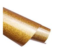 LetCartMaker Glitter Heat Transfer Vinyl, 12" x 5ft Glitter HTV Vinyl Roll, Gold, 1 Piece