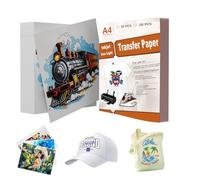 LetCartMaker Transfer Paper, Light Color A4 Inkjet Heat Transfer Paper for Light Fabric, Printable Htv, Iron on Transfers for T Shirts, Inkjet & Laser Printers(Normal, 10 Sheets)