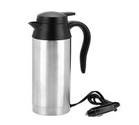 LetCartMaker Travel Kettle, 750ml 24V Portable Stainless Steel Car Electric Kettle with Sealed Rubber Band Car Heating Cup for Hot Water, Coffee, Travel, Home Use