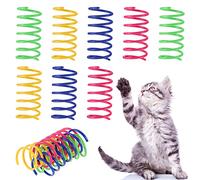 letcdfer 12 Pcs Cat Colorful Springs Toys - Interactive Pet Toys Kitten Springs Toy to Kill Time and Keep Fit for Swatting, Biting, Hunting