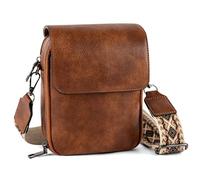 letech+ Crossbody Bags Mobile Phone for Women,PU Leather Women's Cross body Bags Handbag Small Phone Shoulder Bag with Adjustable Wide Strap,Versatile for Women with Multiple Pockets for girl Brown