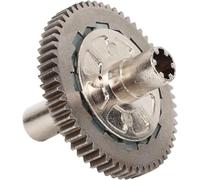 Leteeo 0.8Mod Spur Gear Arrma, Metal Steel 57T 0.8Mod Slipper Set Slipper Clutch Spur Gear Arrma 1/10 Granit Upgrade Replacement Part for Typhon 1/8 RC Car (Silver)