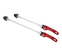 Leteeo 1 Pair Quick Release Bicycle Skewer Bike Wheel Hub Front and Rear Skewers Cycling Tools Clip Mountain Accessories Bolt Lever Axle Set Black Red (Red)