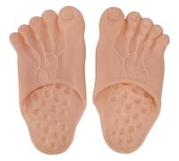 Leteeo Funny Barefoot feet Slipper Big Foot Slippers Shoes Covers Halloween Costume Accessories for Women and Man (skin)