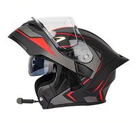 Letetexi Built In Bluetooth Motorcycle Helmet Automatic Intercom Flip-up Motorcycle Modular Helmet Anti-fog Dual Visor Casco para Motocicleta Bluetooth Bilt Helmet DOT ECE Approved