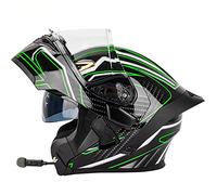 Letetexi Built In Bluetooth Motorcycle Helmet Automatic Intercom Flip-up Motorcycle Modular Helmet Anti-fog Dual Visor Casco para Motocicleta Bluetooth Bilt Helmet DOT ECE Approved