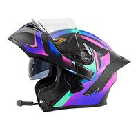 Letetexi Built In Bluetooth Motorcycle Helmet Automatic Intercom Flip-up Motorcycle Modular Helmet Anti-fog Dual Visor Casco para Motocicleta Bluetooth Bilt Helmet DOT ECE Approved