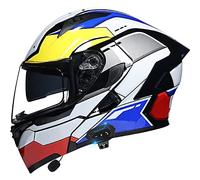 Letetexi Flip Up Front Motorbike Helmets with Bluetooth ECE DOT Approved Anti-fog Dual Visors Crash Racing Motorcycle Helmet Noise Reduction Ventilation for Adults Men Women M~XXL