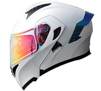 Letetexi Motorcycle Bluetooth Slot Modular Helmets,Full Face Flip Up Dual Visors Modular Helmets,DOT ECE Approved Helmet,Men and Women Motorbike Helmets