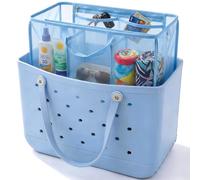 LETGO Beach Bag Organizer Compatible with X Large Bogg Bag Accessories Inserts,Lightweight Mesh Insert Divider Pouch for Original XL Bogg Bags,Beach Tote Bags Insert,Blue,X-Large
