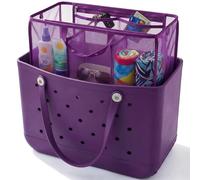 LETGO Beach Bag Organizer Compatible with X Large Bogg Bag Accessories Inserts,Lightweight Mesh Insert Divider Pouch for Original XL Bogg Bags,Beach Tote Bags Insert,Purple,X-Large
