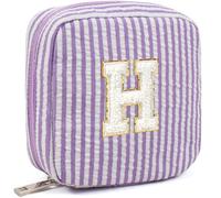 LETGO Gifts for Girls Teen Girl - Pink Preppy Makeup Bag Best Friend Birthday Gifts Teacher Gifts for Women Wedding Gifts Bridesmaid Gifts Daughter Teacher Wife Gifts Teen Girl Gifts, Purple, H