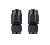 Letgoing 2PCS 8AN Automotive Fuel Line End Fittings Oil Cooler Fittings 0° Black Swivel for CPE Braided Fuel Line