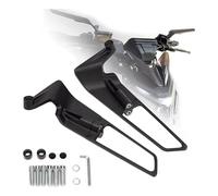 Letgoing Motorcycle Stealth Wing Rear View Mirrors 360° Adjustable Aluminium Alloy Mirrors for Z400/Z650/Z900 Duke 125-1290 MT07/09 Universal 8mm/10mm Fitment (Small size)