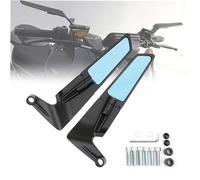 Letgoing Motorcycle Stealth Wing Rear View Mirrors 360° Adjustable Aluminium Alloy Mirrors for Z400/Z650/Z900 Duke 125-1290 MT07/09 Universal 8mm/10mm Fitment (Small size anti-glare)