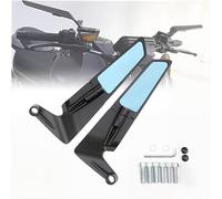 Letgoing Motorcycle Stealth Wing Rear View Mirrors 360° Adjustable Aluminium Alloy Mirrors for Z400/Z650/Z900 Duke 125-1290 MT07/09 Universal 8mm/10mm Fitment (Small size anti-glare)