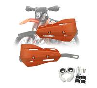 Letgoing Universal Motocross Hand Guards Pair Made of Aluminium Alloy and PP Plastic Adjustable Shockproof Rainproof For Dirt Pit Bike SX SXF KLX KX KXF YZ YZF CR CRF (Orange)