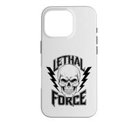 Lethal Force Skull Design - Bold Lightning Bolt Gothic Case for iPhone 16 Pro