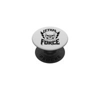 Lethal Force Skull Design - Bold Lightning Bolt Gothic PopSockets Adhesive PopGrip