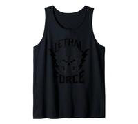 Lethal Force Skull Design - Bold Lightning Bolt Gothic Tank Top
