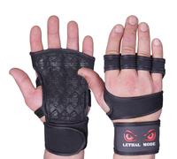 LETHAL MODE Gym Gloves For Men Women Weight lifting Gloves With Wrist support Adjustable Straps Padded Gloves Extra Grip Palm Protection Breathable Exercise Gloves For Lifting Workout (D1, S)