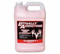 Lethally Addicting Deer Mineral & Attractant - 12lb 1-Year Supply Jug - Trophy Whitetail Attractor for Trail Cameras, Hunting Sites & Mineral Licks | USA Made (Cherry Flavored Deer Attractant)