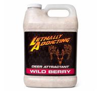 Lethally Addicting Deer Mineral & Attractant - 12lb 1-Year Supply Jug - Trophy Whitetail Attractor for Trail Cameras, Hunting Sites & Mineral Licks | USA Made (Wild Berry Flavored Deer Attractant)