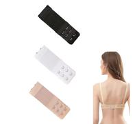 Lethiemta 3PCS Bra Extenders, Stainless Steel Hook Stretchy Women's Bra Extenders, Soft and Comfortable Bra Strap Extender with 2 Hooks 3 Row Bra Extension for Girls (Black+White+Apricot-2 Hook)