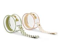 lethooly 2 Pack Transparent PVC Pacifier Case with Checkered Strap, Neutral Binky Holder for Baby Boys and Girls, Portable Pacifier Storage for Diaper Bag Essentials, Fits Most Pacifiers, sage