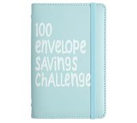 Lethra 100-Day Envelope Savings Challenge Booklet-an Easy & Fun Savings Challenge Journal Book to Help You Save $5,050 Reusable Cash Binder for School,Home,and Office Use(100 Pages Blue)