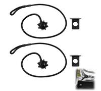 Lethra 2PCS Black Parcel Shelf String Car Rear Parcel Shelf Cords, Heavy-Duty Tie-Down Bungee Cords for Car Rear Boot Compatible with Volkswagen Audi Trunk Partition Hanging Rope, Golf Partition Rope
