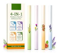 Lethra 4PCS Herbal Diffuser Pen, Dual-Action Aromatherapy Inhaler Stick for Sleep Support, Breath Freshening & Daily Wellness, Portable Vaporless Smoke-Free Natural Energy Boost, Habit Support