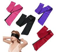 Lethra 4Pcs Satin Blind Folds, Soft Smooth Sleep Blindfold Tie for Couples Christmas Valentine Gift, Comfortable Sleeping Cover Blindfold for Women Travel Supplies