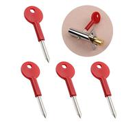 Lethra 4PCS Star Key, Security Rack Bolt Key, 80mm Bolt Key, Window Key Security Rack Iron Bolt Keys for Fire Doors, Pipe Well Doors, Fire Hydrants Simple Windows Doors, Easy to Use Fire Key, Red
